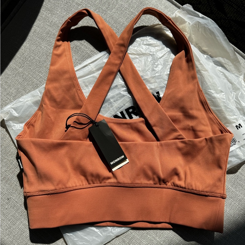Monrow Faded Rust Sports Bra M